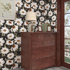 Laatse Boho Wallpaper Peel and Stick Dark Floral Contact Paper 17.5in x 118in - Image 4