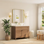 TETOTE 36 x 36 Inch Gold Mirror - Image 2