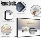 Floating Framed Zen Wall Art, Just Breathe Stone Poster Picture - Image 4