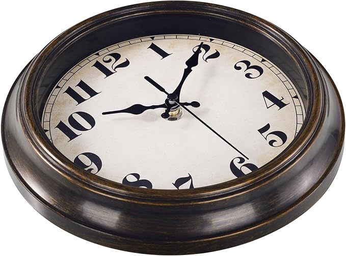 Yoiolclc Vintage Wall Clock 8 Inch Retro Silent Small Wall Clocks Battery - Image 6