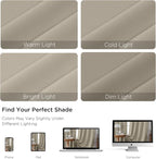 CUCRAF Light Beige Blackout Curtains Customize, Rod Pocket Room Darkening - Image 4