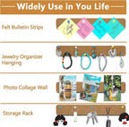 8 Pack Felt Pin Board Bar Strips Bulletin Board - Image 2
