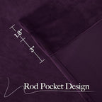 NICETOWN Purple Velvet Curtains 90 inch Long - Image 5
