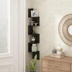 Furinno Rossi 5-Tier Floating Corner Shelf by Furinno-FitsYourSpaceFitsYourBudget
