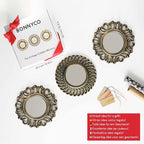BONNYCO Wall Mirrors Pack of 3, Round Gold Mirrors - Image 7