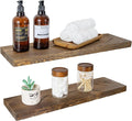 BGMG Floating Shelves 24 inch Long, Distressed Rustic Wooden Wall Shelves by BGMG
