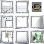 Crush Diamond Mirrors Wall Decor 6inch Mirror Tiles by XIHACTY