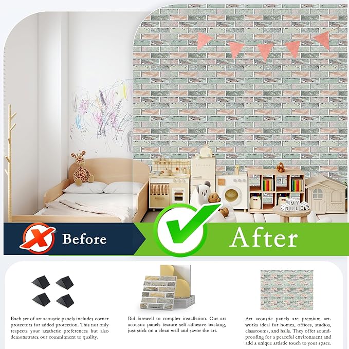 24Pack Acoustic Panels, High Density Soundproof Wall Panels, Sound Absorbing - Image 5