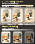 48x32 LED Bathroom Mirror with Lights, Super Bright Front & Backlit Vanity - Image 2