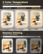 24x32 LED Bathroom Mirror with Lights, Super Bright Front & Backlit Vanity - Image 2