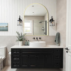 Vanity Bathroom Mirror for Wall, Arched Metal Frame for Bedroom, Living Room - Image 7