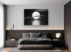 Cao Gen Decor Art S06469 Wall Art Canvas Sea White Full Moon in Night Picture - Image 4