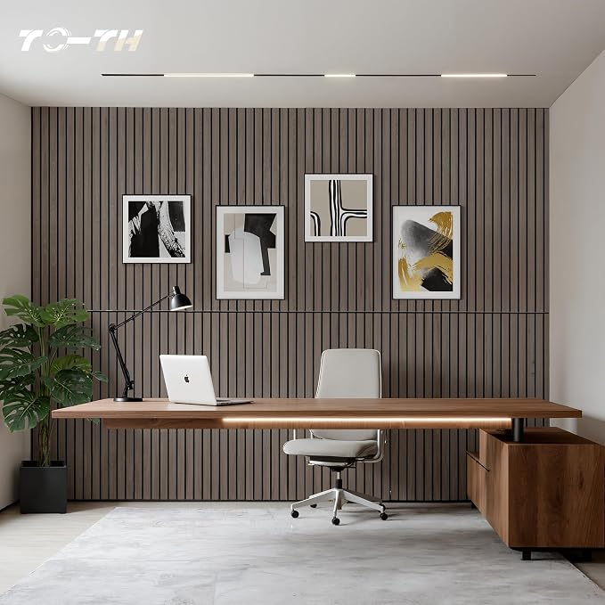 TO-TH Wood-Look Acoustic Wall Panels, 10 Pack 47.2” x 23.6” Acoustic Panels - Image 7