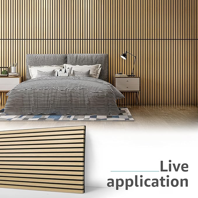 Art3d 4 Pack 47.2 x 23.6in. Wood Slat Acoustic Panels - Image 2