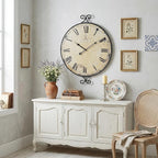 30 Inch Wall Clock for Living Room, Extra Large Farmhouse Wall Clock, Wrought - Image 5