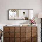 KOCUUY Black Bathroom Mirror, 20x48 Inch Rectangle Mirror - Image 4
