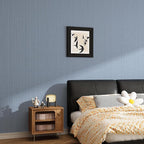 Blue Grey Faux Grasscloth Wallpaper Peel and Stick Linen Textured 24"x394" - Image 6