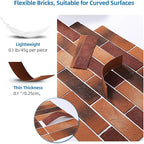 Red Faux Brick Wall Tiles, 3D Thin Brick Veneers - Image 3