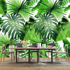 Tropical Green Botanical Leaf Wallpaper Bedroom Plant Mural Room Decor Living - Image 3