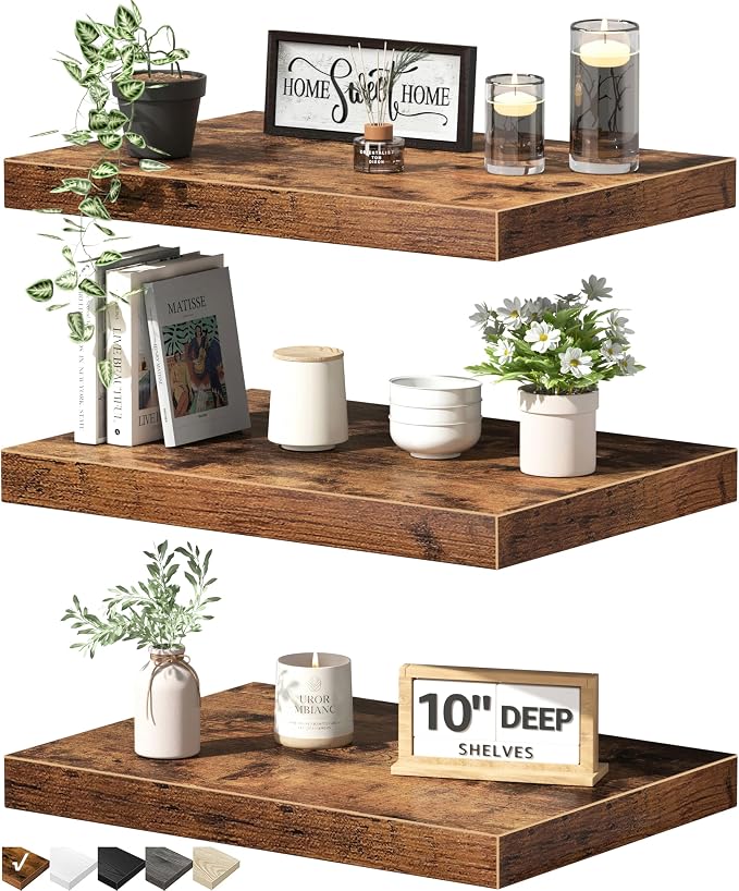 QEEIG 10" Deep Floating Shelves by QEEIG