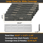 ROOMTEC 6-Packs Faux Stone Wall Covering Panels - Image 2