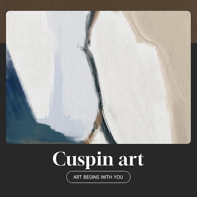 Large Framed Neutral Abstract Wall Art - Image 9