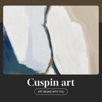 Large Framed Neutral Abstract Wall Art - Image 9