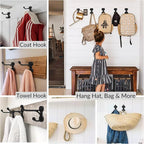 Rustic Wall Hooks: Heavy Duty Cast Iron Hooks, Suitable - Image 3
