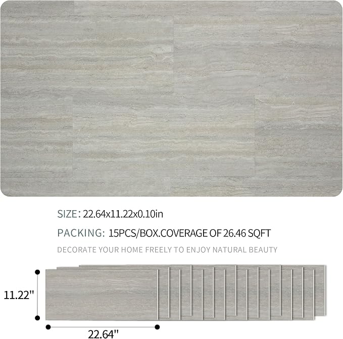 SINGULARWOOD 15pcs/26.46 sq ft Soft Stone Wall Tiles, Flexible Travertine Rock - Image 3