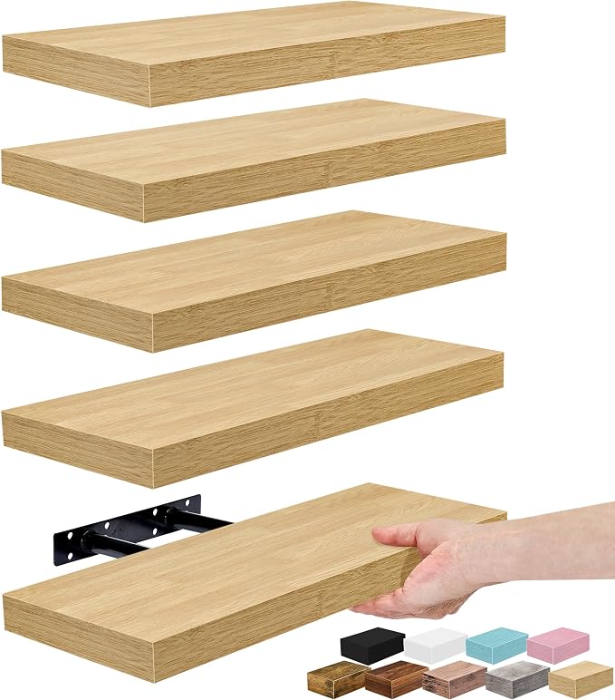Sorbus Floating Shelves for Wall – 16 Inch Floating Shelf for Kitchen, Living by Sorbus