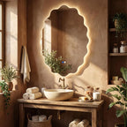 Dorlicecass Oval Wavy Led Bathroom Mirror- Vanity Mirror - Image 2
