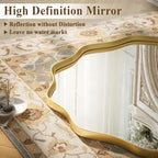 VooBang Gold Scalloped Circle Mirror, Hanging Leaning - Image 4
