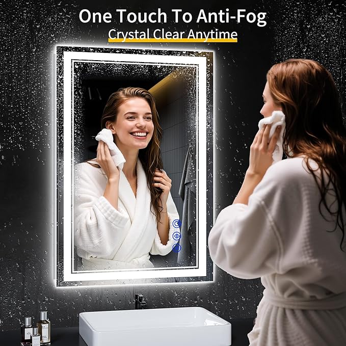 38"x26" LED Bathroom Mirror - Image 4