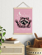 Foritho Funny Motivational Raccoon Meme Poster Wall Art Framed - Image 2