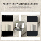 Grasscloth Peel and Stick Wallpaper Gray Faux Linen Contact Paper 15.7inch x - Image 9