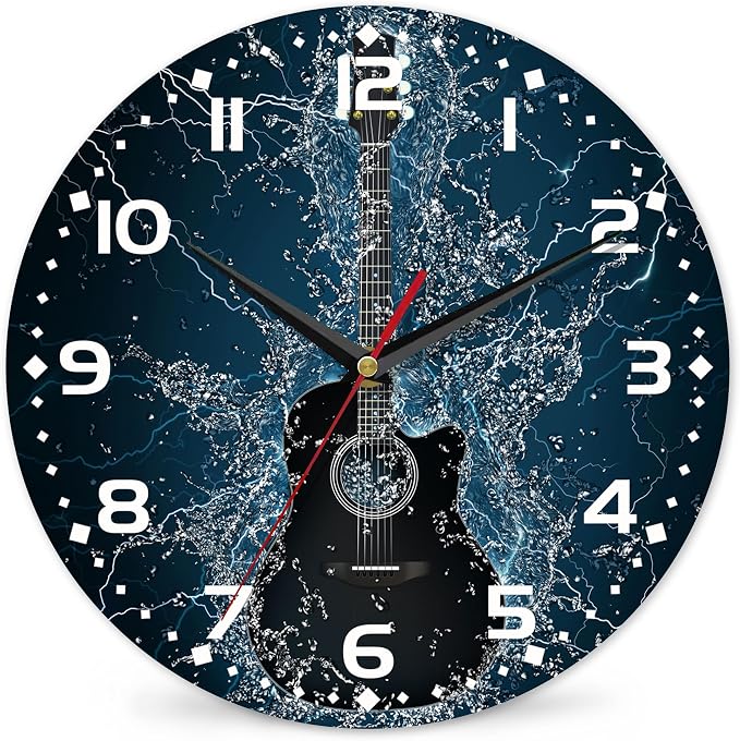 Electric Guitar Wall Clock by DEMACYA