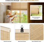 LazBlinds Cordless Bamboo Blinds, Roll Up Shades - Image 2