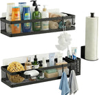 PUSDON 5-in-1 16.5" Extra Long Slim Wall Mount Wrapped Mesh Kitchen Organizer & - Image 3