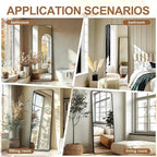 Delma Full Length Mirror, Wall Mounted, Freestanding or Leaning, Rounded - Image 7