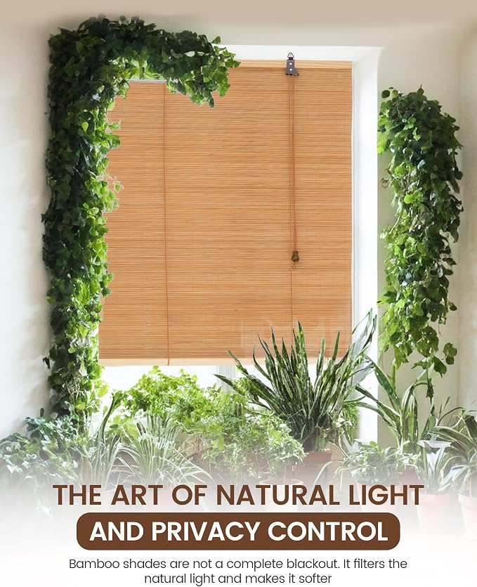 48" Wx72 H Bamboo Blinds Roller Shades - Image 8
