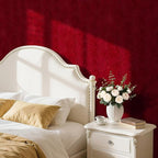 Garnet Velvet Wallpaper Peel and Stick Fabric Felt Wallpaper Wrinkled Textured - Image 6