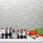 AULIGET 2 Sheets Faux Stone Peel and Stick Backsplash - Image 8