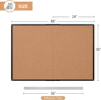 Cork Board Bulletin Board 36 x 48, Foldable Notice Pin Board - Image 3