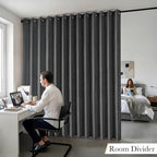 RYB HOME Accordion Style Room Divider Curtain-100% Blackout Folding Accordion - Image 9