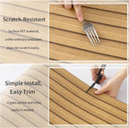 Haimin Wood Grain Slat Wall Panels Peel and Stick Faux Wood Thick Wallpaper - Image 7
