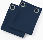 LEMOMO Blackout Curtains 42 x 84 inch/Navy Curtains Set of 2 Panels/Thermal - Image 9