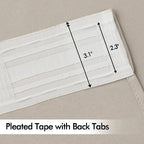 MIULEE Natural Back Tab Blackout Curtain 96 Inch Long 2 Panels Set - Image 4