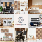 WoveN SounD Artisan Acoustic Wall Panels, 16 Pack 12x12 Inch, PVC Wood Grain - Image 5