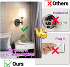 YHCDLAMP Battery Operated Wall Sconces Set of Two, Rechargeable Wireless Wall - Image 6