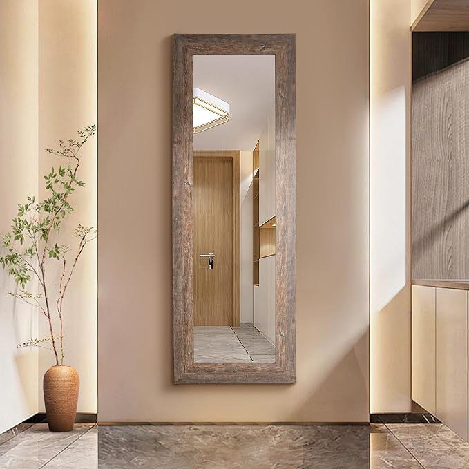 Syndra Farmhouse Full Length Mirror 61x22'', Rustic Floor Mirror, Large by Syndra